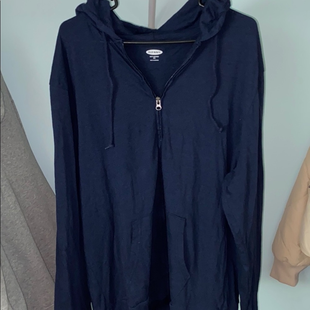 Old Navy Lightweight Zip Up Hoodie Navy Blue XXL